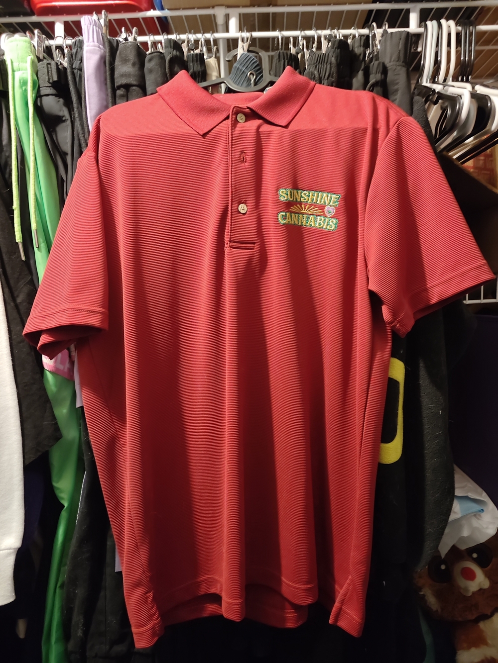 Sunshine Cannabis Red Polo Shirt